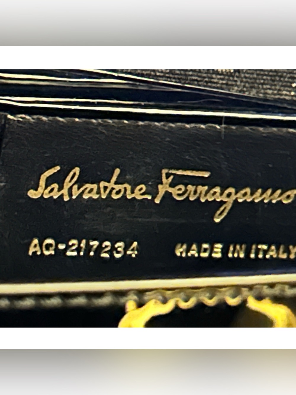 Salvatore Ferragamo Black Patent Leather Shoulder Bag Gold Hardware - Picture 9 of 10